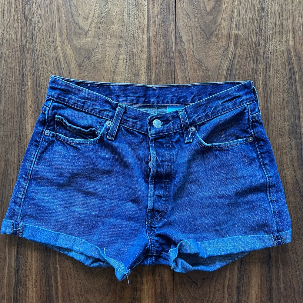 Levi’s vintage button fly jean shorts approx size 28